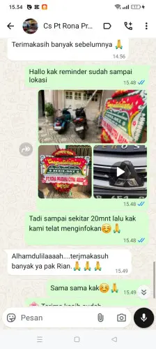 Testimonial Papan Bunga linggamukti